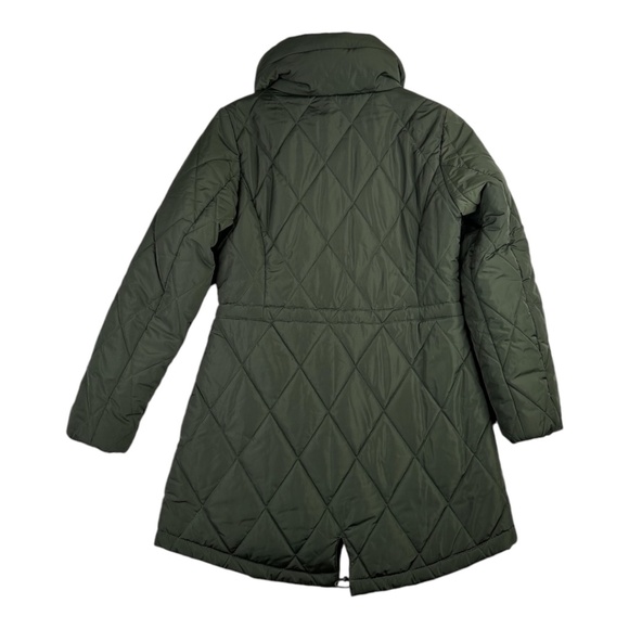 Ellen Tracy Women's Cinch Waist‎ Quilted Jacket Olive Green Size Small - Picture 3 of 11